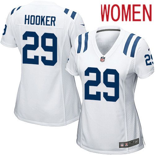 Women Indianapolis Colts #29 Malik Hooker Nike White Game NFL Jersey->women nfl jersey->Women Jersey